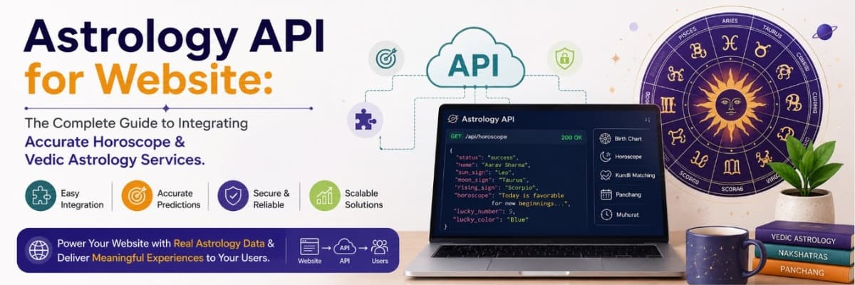 Astrology API for Website: The Complete Guide to Integrating Accurate Horoscope & Vedic Astrology Services.
